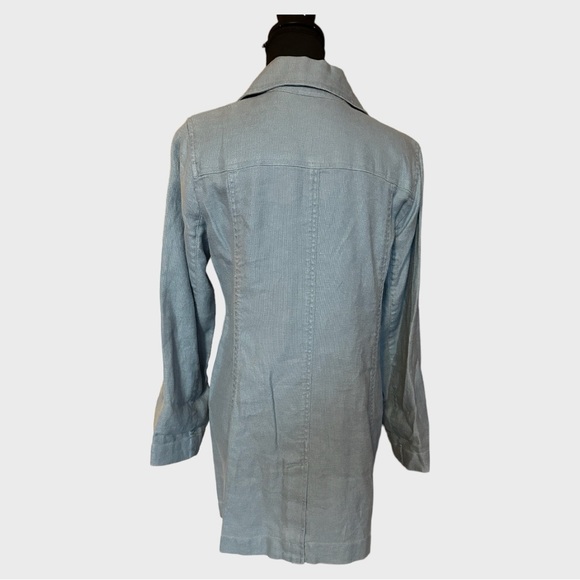J.Jill Long Double Breasted Jacket Linen and Cotton -Small- NWT - Picture 2 of 5